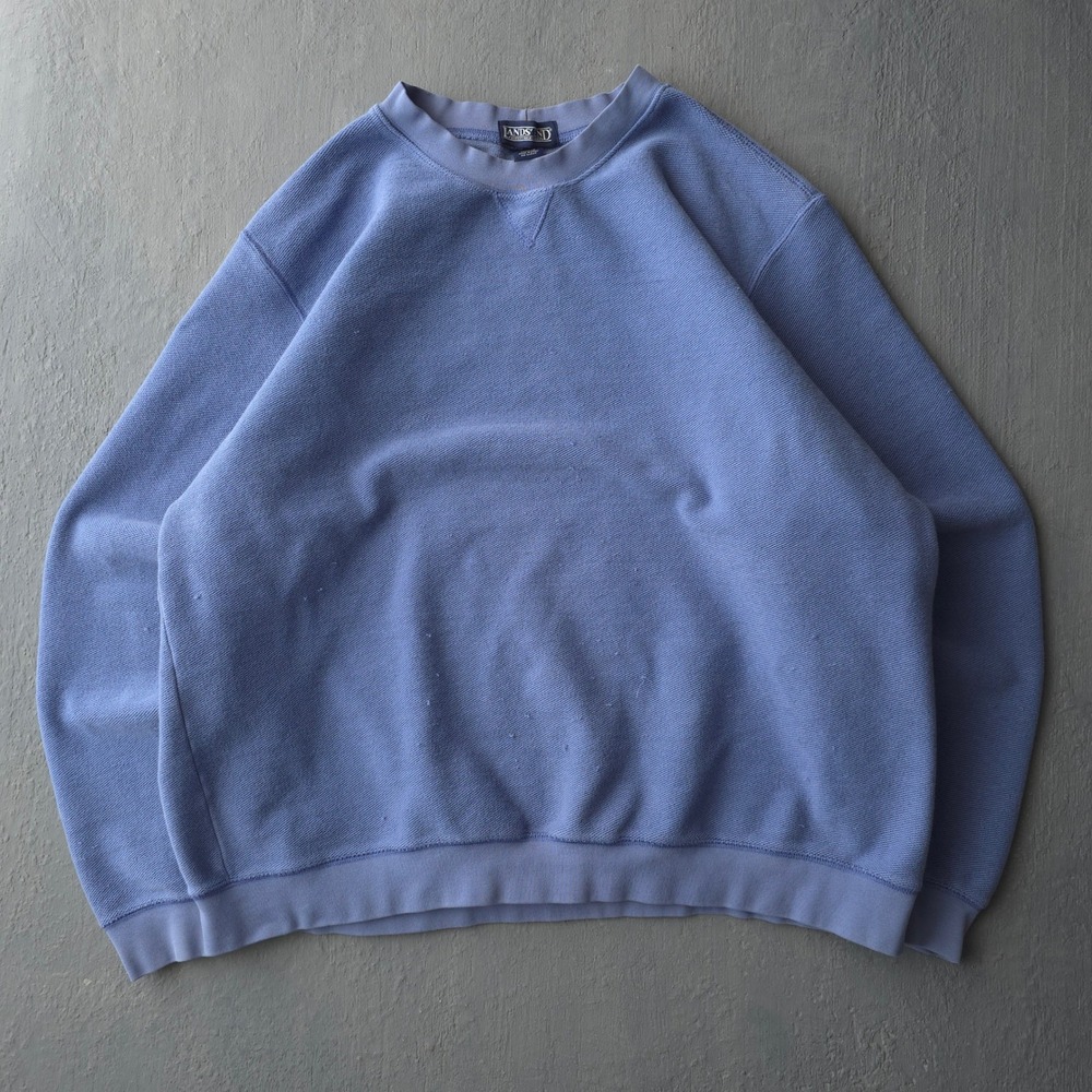 Vintage 90s Lands End Blue Sweatshirt XL 90s Y2K